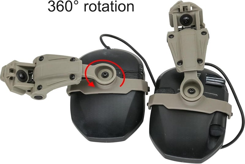 HEARFALCOM Tactical Helmet ARC Rail Adapter Accessories - Compatible with Walker's Razor Earmuffs - Image 3